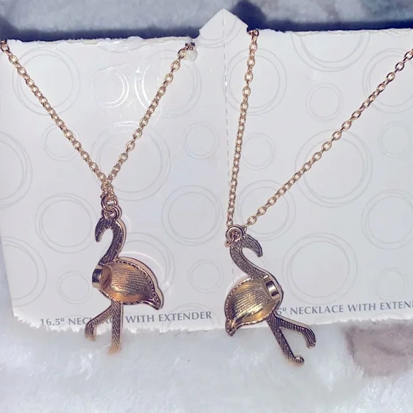 16 1/2 inch flamingo Best friends necklace - Picture 4 of 4